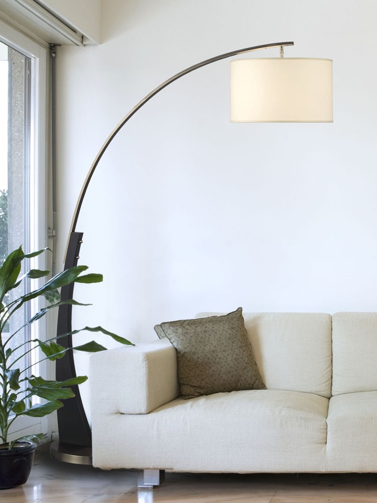 Arc floor lamp drum shade images