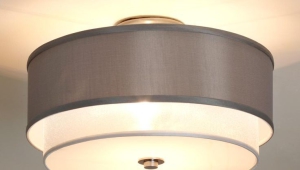 Black Drum Lamp Shade With Silver Lining