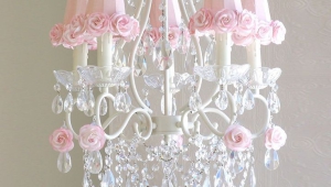 Girls Chandeliers With Rose Trim