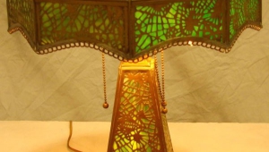 Tiffany Slag Glass Antique Desk Lamps