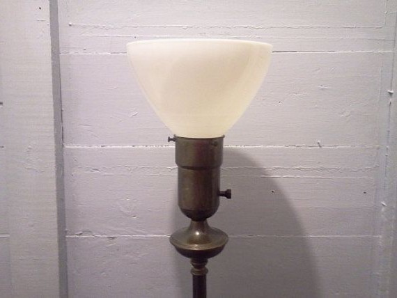 Vintage Floor Lamps With Glass Shades, Vintage Floor Lamps With Glass Shade