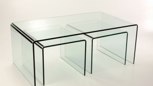 Acrylic Coffee Table With Matching Stools