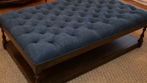 Blue Upholstered Coffee Table