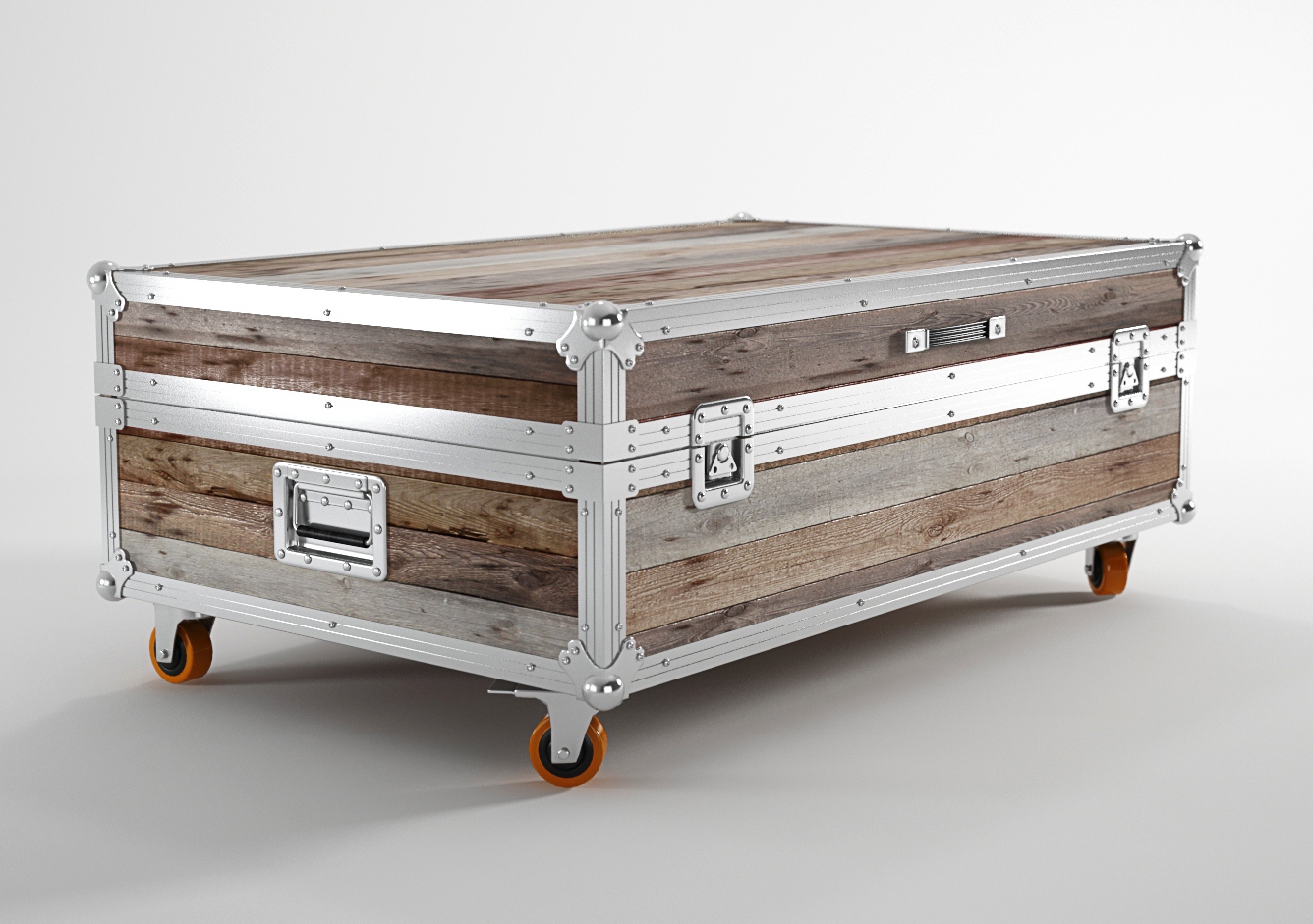 Chest Coffee Table With Wheels, Storage Trunk Coffee Table On Wheels