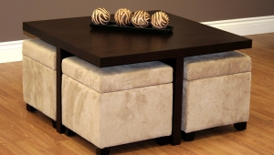 Coffee Table With Stools Underneath