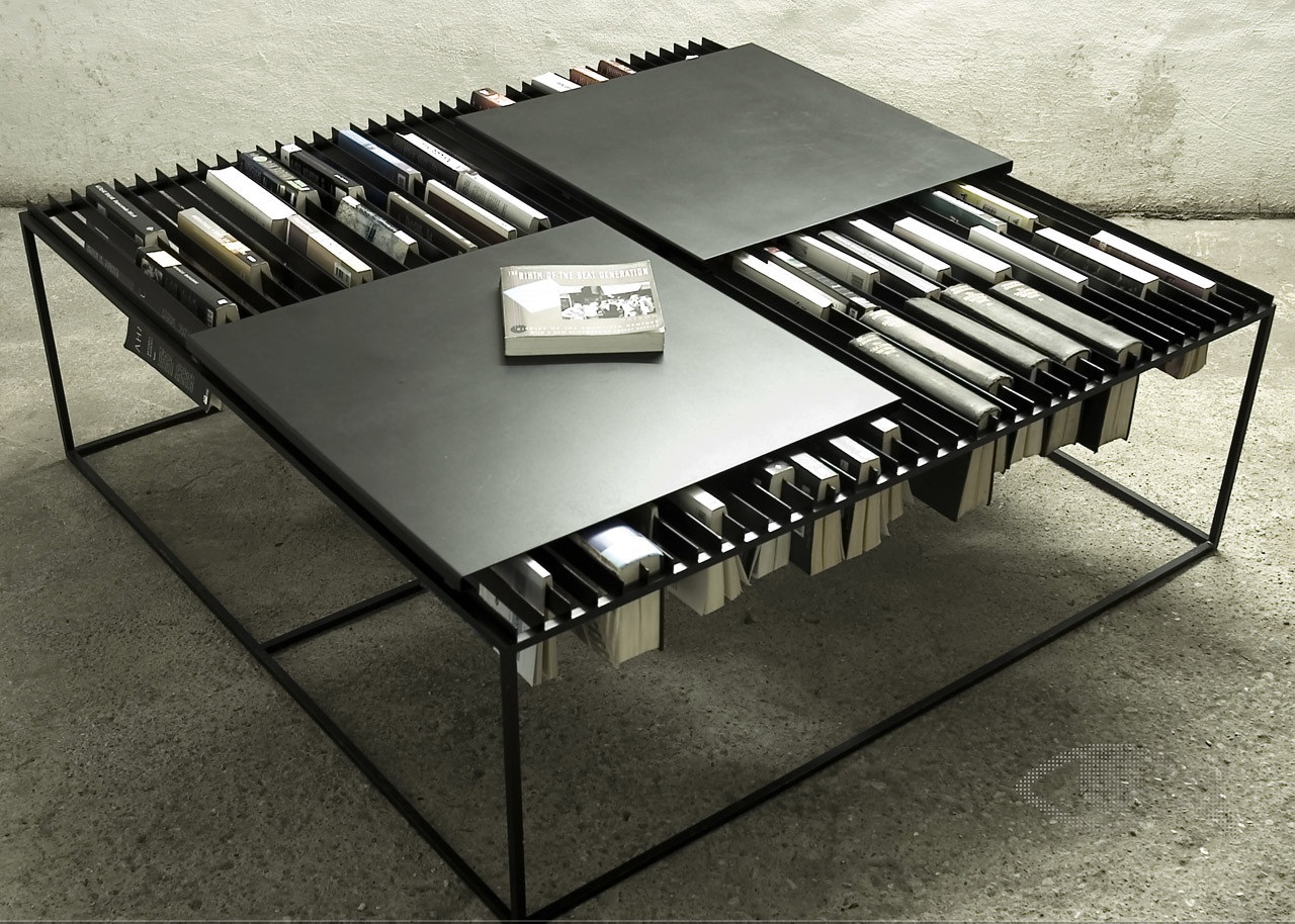 Coffee Table With Interesting Idea Of Book Storage