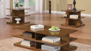 Coffee Table With Shelves Set