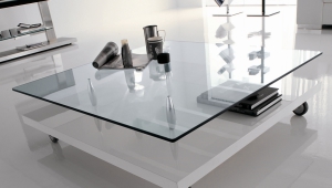 Contemporary Coffee Table On Wheels