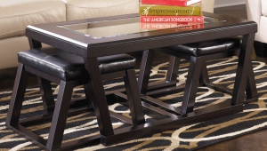Contemporary Coffee Table With Stools