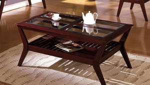 Dark Cherry Wood Coffee Table