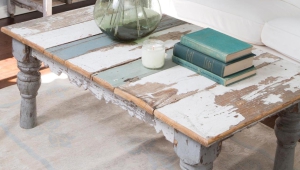 Distressed Painted Coffee Table
