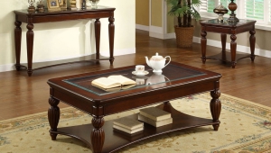 Double Cherry Wood Coffee Table
