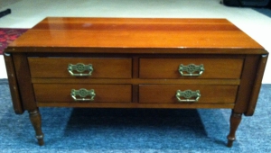 Drop Leaf Coffee Table With Drawers