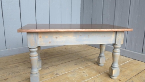 Heavily Distressed Copper Coffee Table
