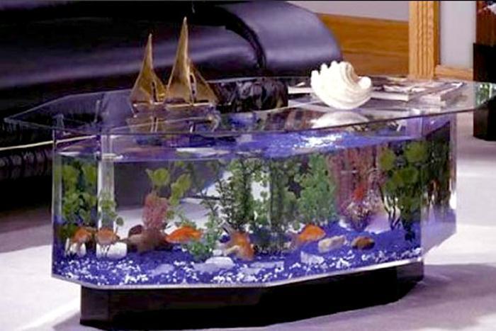 Hexagonal Aquarium Coffee Table