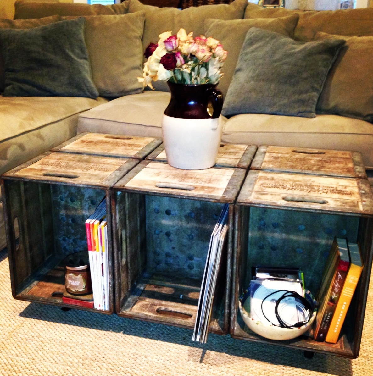 Idea For Crate Coffee Table