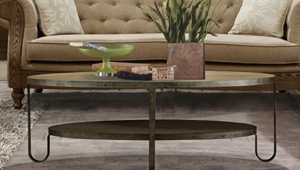 Industrial Oval Coffee Table