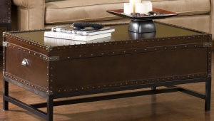 Industrial Trunk Coffee Table With Lift Top