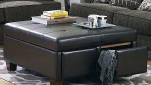 Leather Coffee Table With Drawers