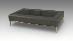 Leather Grey Coffee Table