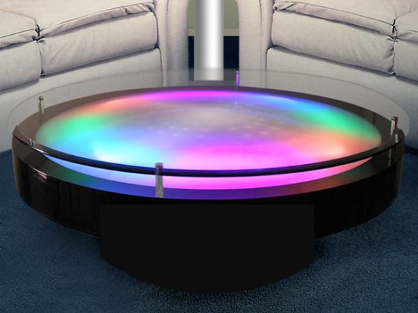 Led Coffee Table With Glass Top