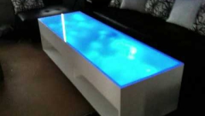 Light Blue Led Coffee Table