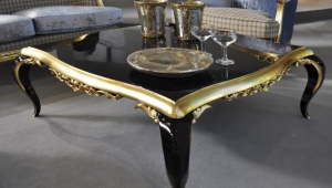 Luxury Coffee Table With Golden Contour