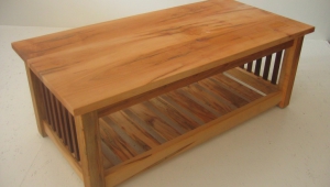Maple Coffee Table With Open Shelf