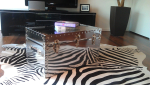 Mirrored Coffee Table Trunk