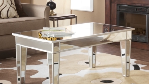 Mirrored Coffee Table With Mirrored Legs