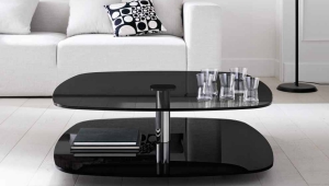 Modern Black Glass Coffee Table