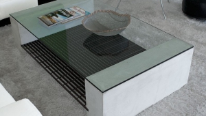 Modern Coffee Table With Concrete Base