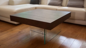 Modern Dark Wood Coffee Table