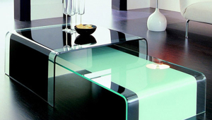 Modern Painted Glass Coffee Table