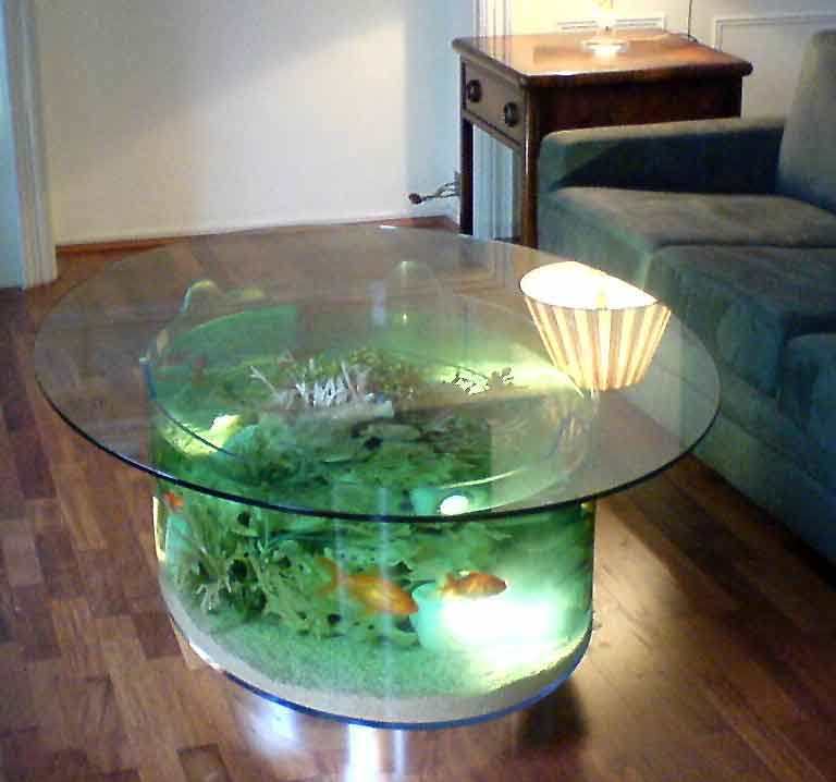 Oval Aquarium Coffee Table