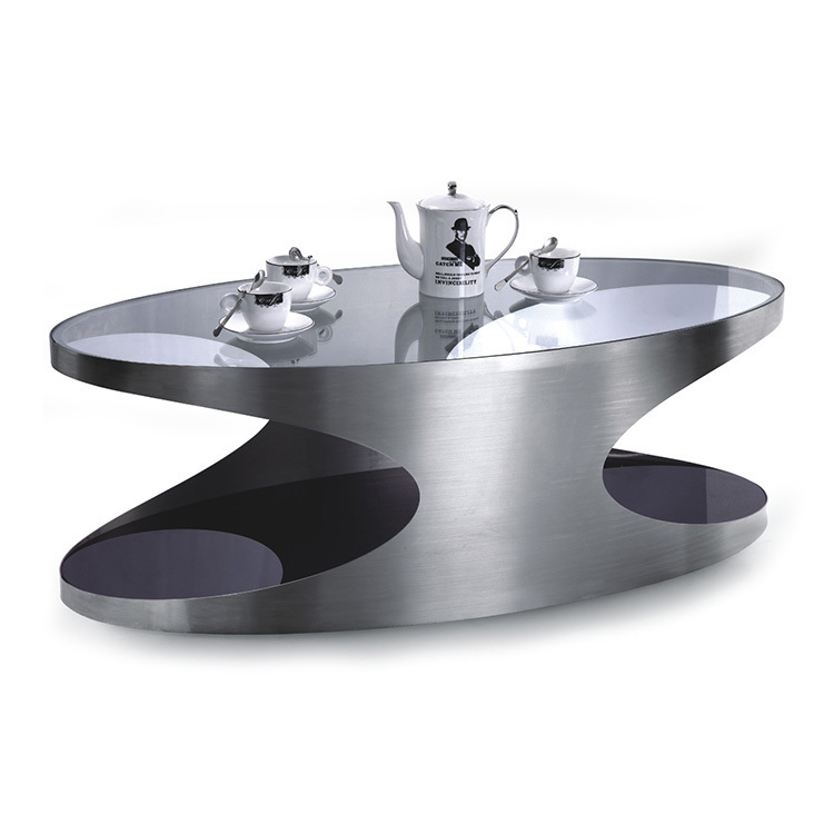 Oval Metal Coffee Table