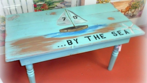 Painted Coffee Table Inspied By Sea