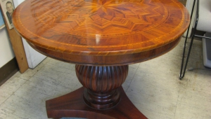 Pedestal Coffee Table With Massive Central Column