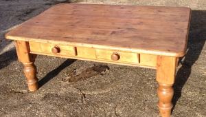 Pine Coffee Table With Drawers