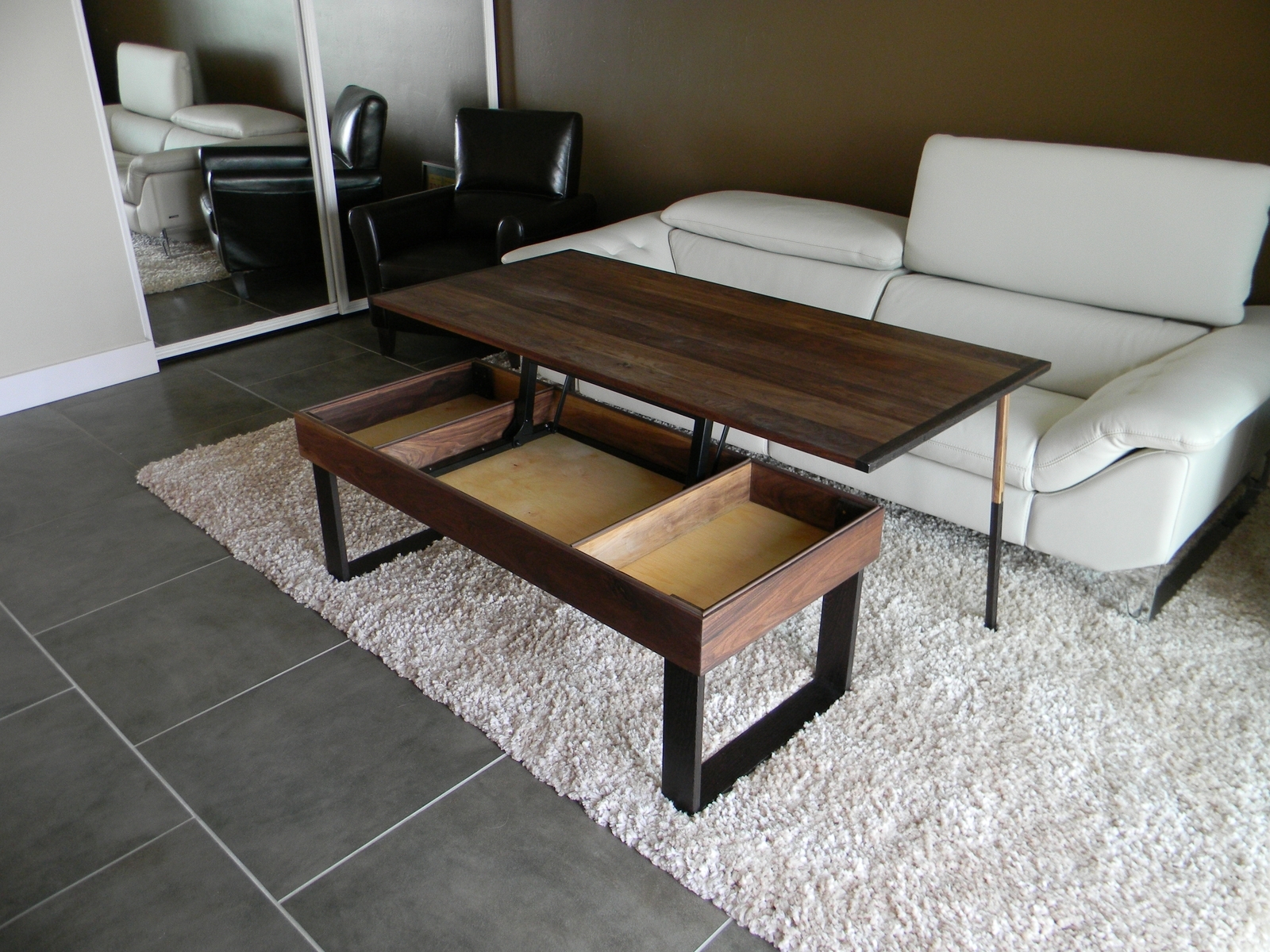 Living Room Pop Up Table With Storage