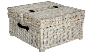 Rattan Coffee Table With Hidden Storage