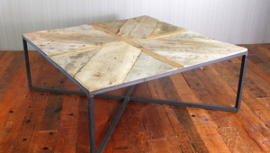 Reclaimed Wood X Base Coffee Table