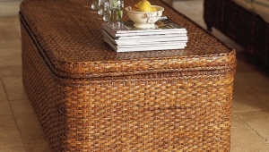 Rectangle Rattan Coffee Table With Storage