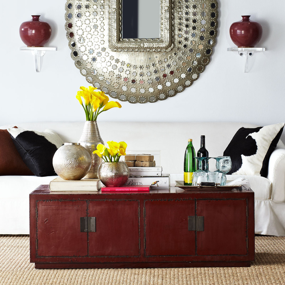 Red Chinese Wisteria Coffee Table
