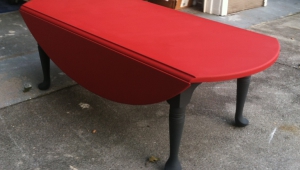 Red Drop Leaf Coffee Table