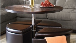 Round Adjustable Height Coffee Table
