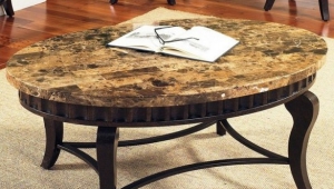 Round Granite Top Coffee Table