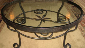 Round Wrought Iron Coffee Table
