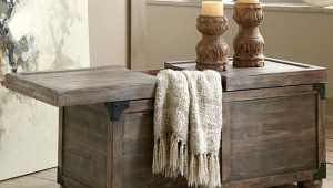 Rustic Coffee Table Trunk Style With Storage