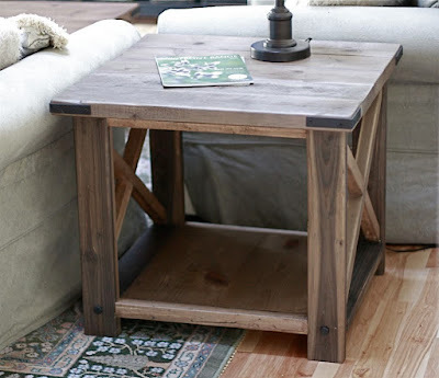 Rustic End X Table